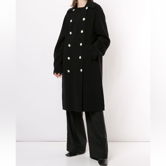 NWT Proenza Schouler white label double breasted long coat wool cashmere luxe - Picture 4 of 14